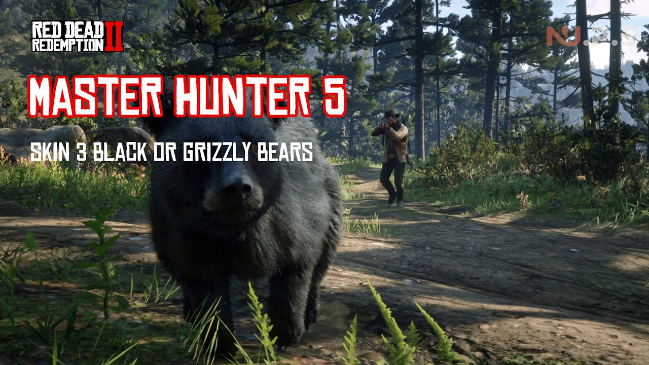 RDR2 -  [challenges]  Master Hunter 5  / Skin 3 black or grizzly bears