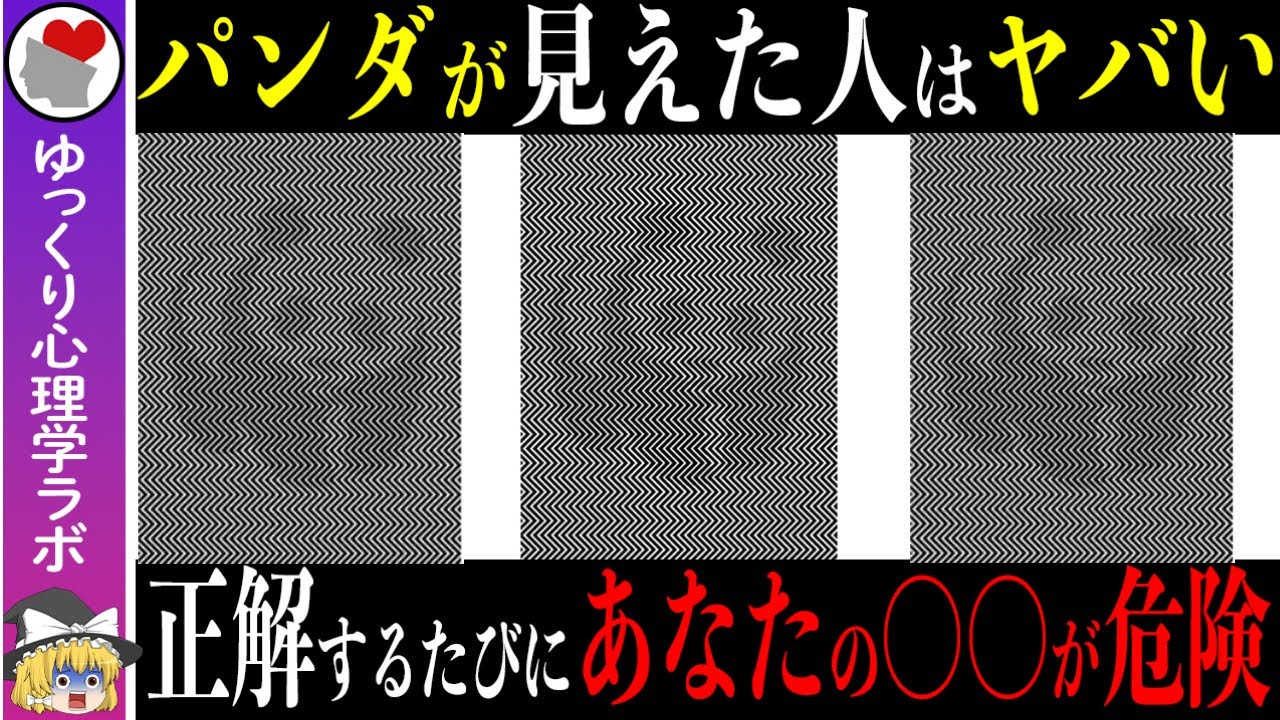 ※見えたら注意※〇〇な人ほど見えてしまう画像１７選＜全問正解すると逆にヤバい＞【ゆっくり解説】