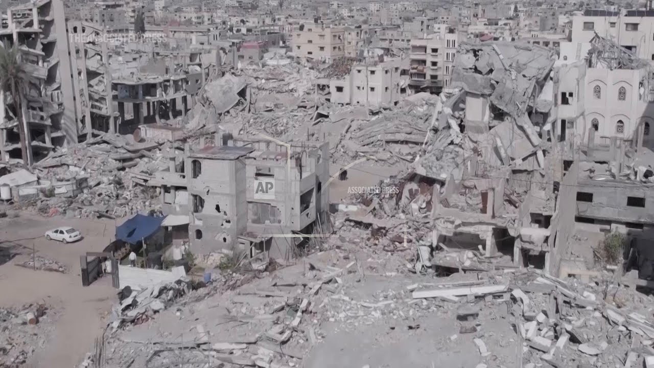 Drone footage shows destruction in Gaza's Khan Younis