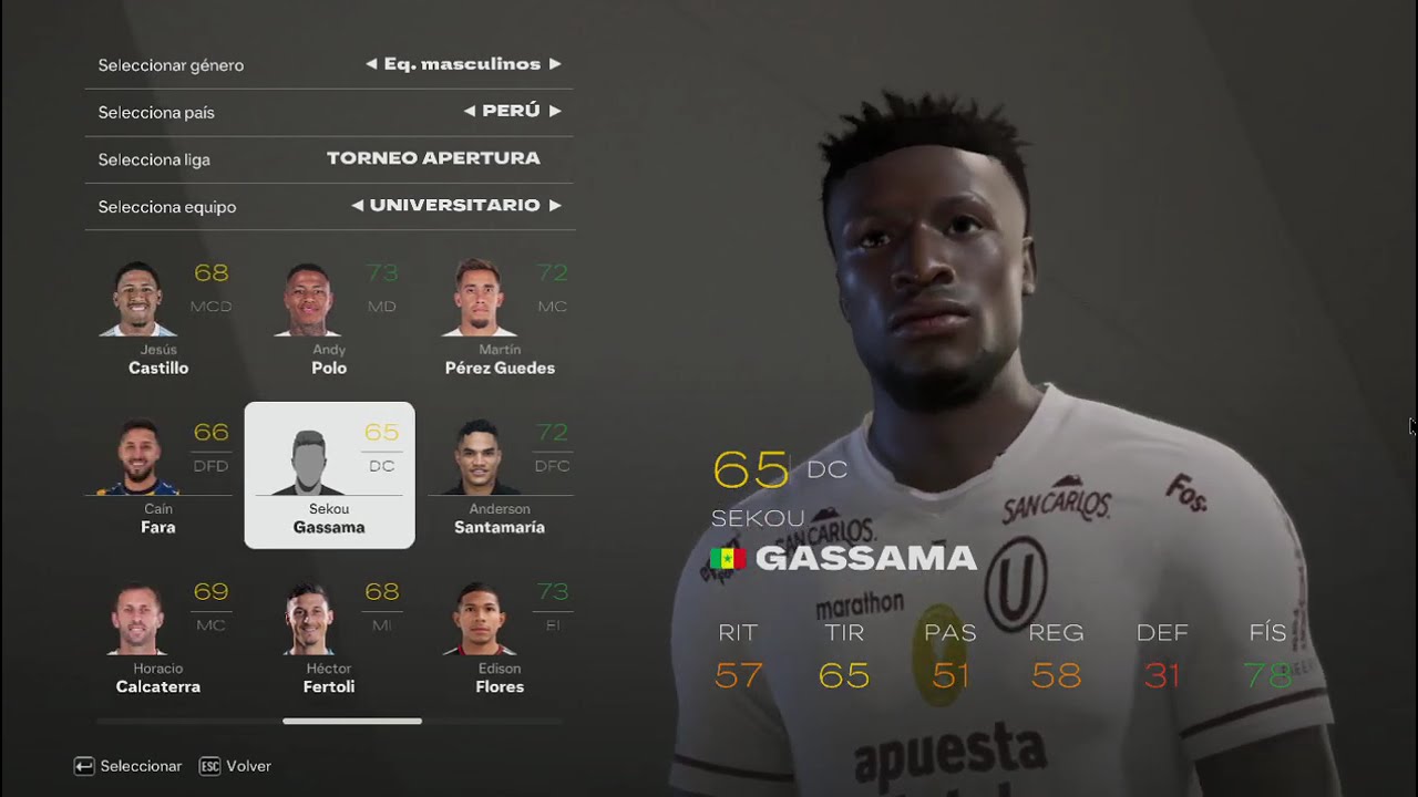 EA FC 25/26 UNIVERSITARIO DE DEPORTES FACES PLANTEL COMPLETO