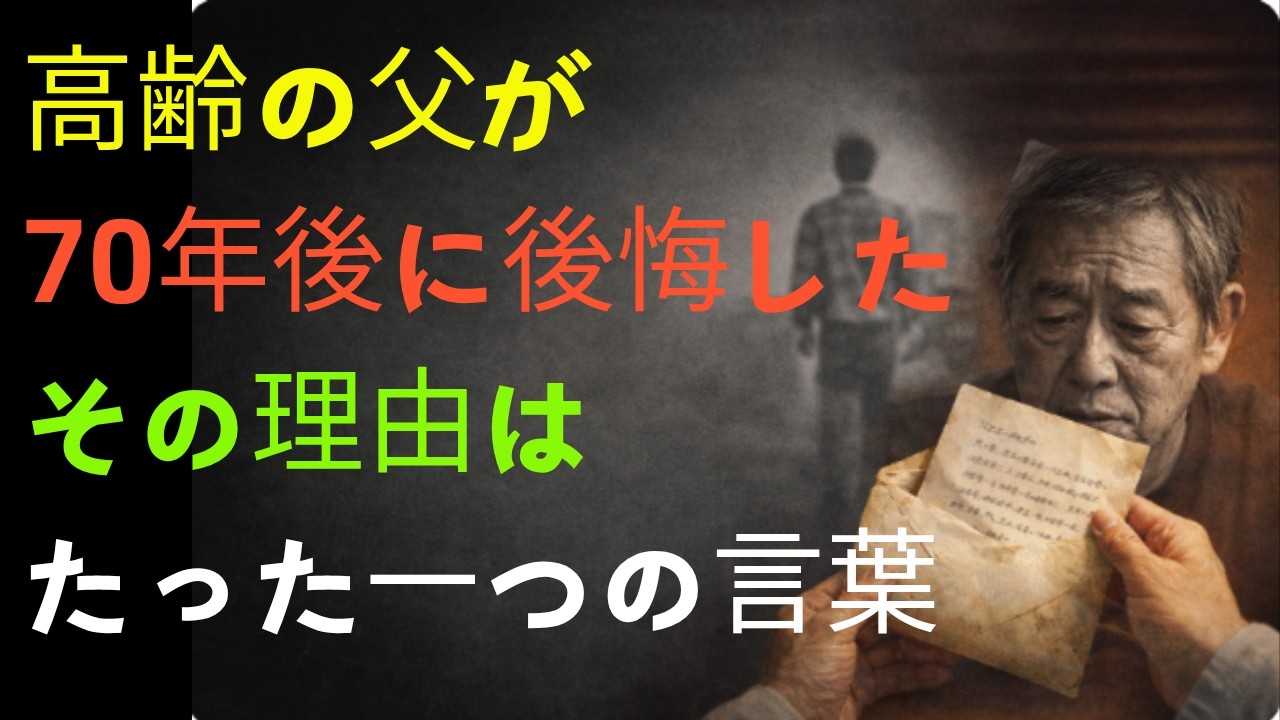 高齢の父が70年後に後悔した「たった一つの言葉」涙の実話#シニア #親子関係 #家族の絆 #後悔 #人生教訓 #感動実話 #高齢者 #心に響く話 #親孝行 #日本の物語