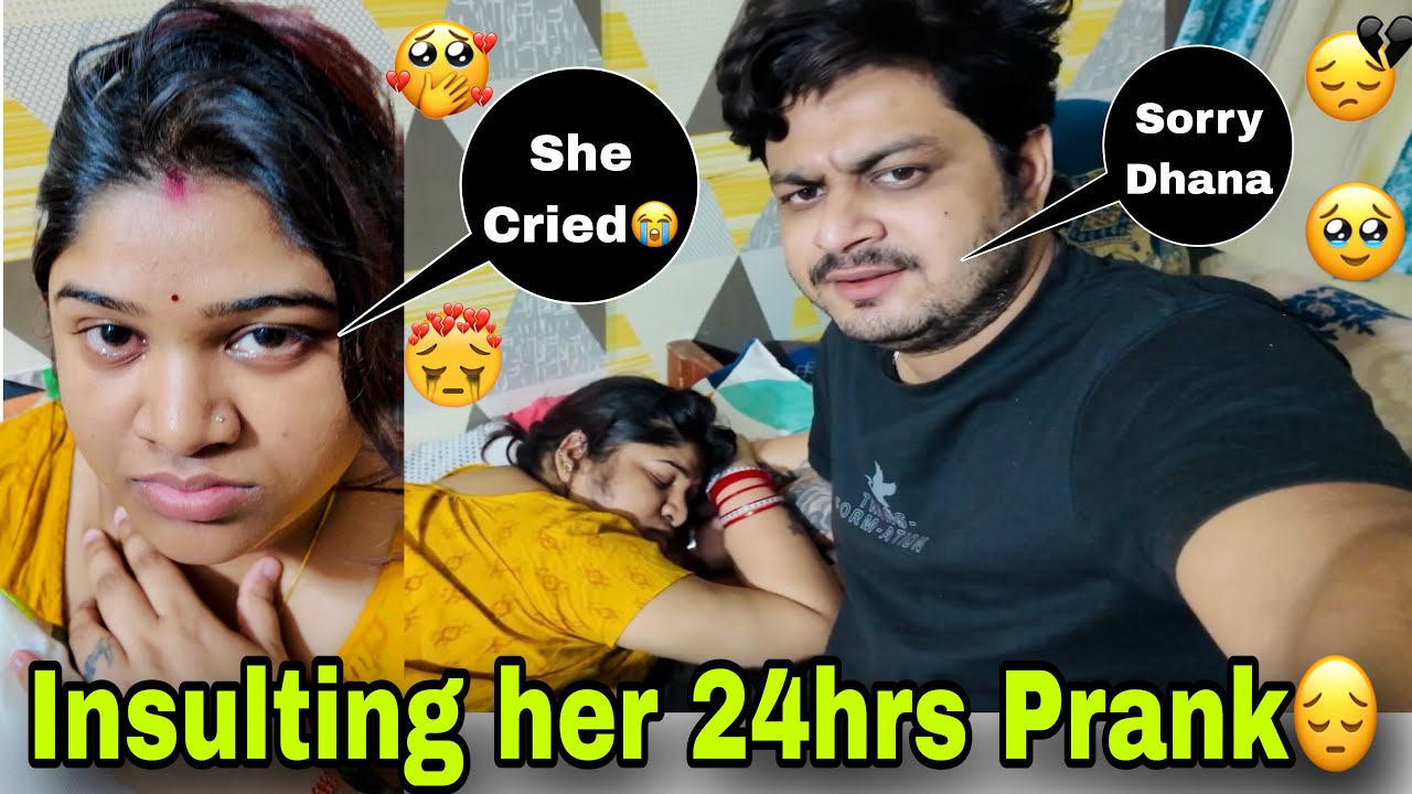 INSULTING MY WIFE FOR 24hrs PRANK😆 | PRANK GONE HARD😔 | SHE LITERALLY CRIED😭 | #sipramitodiavlogs 