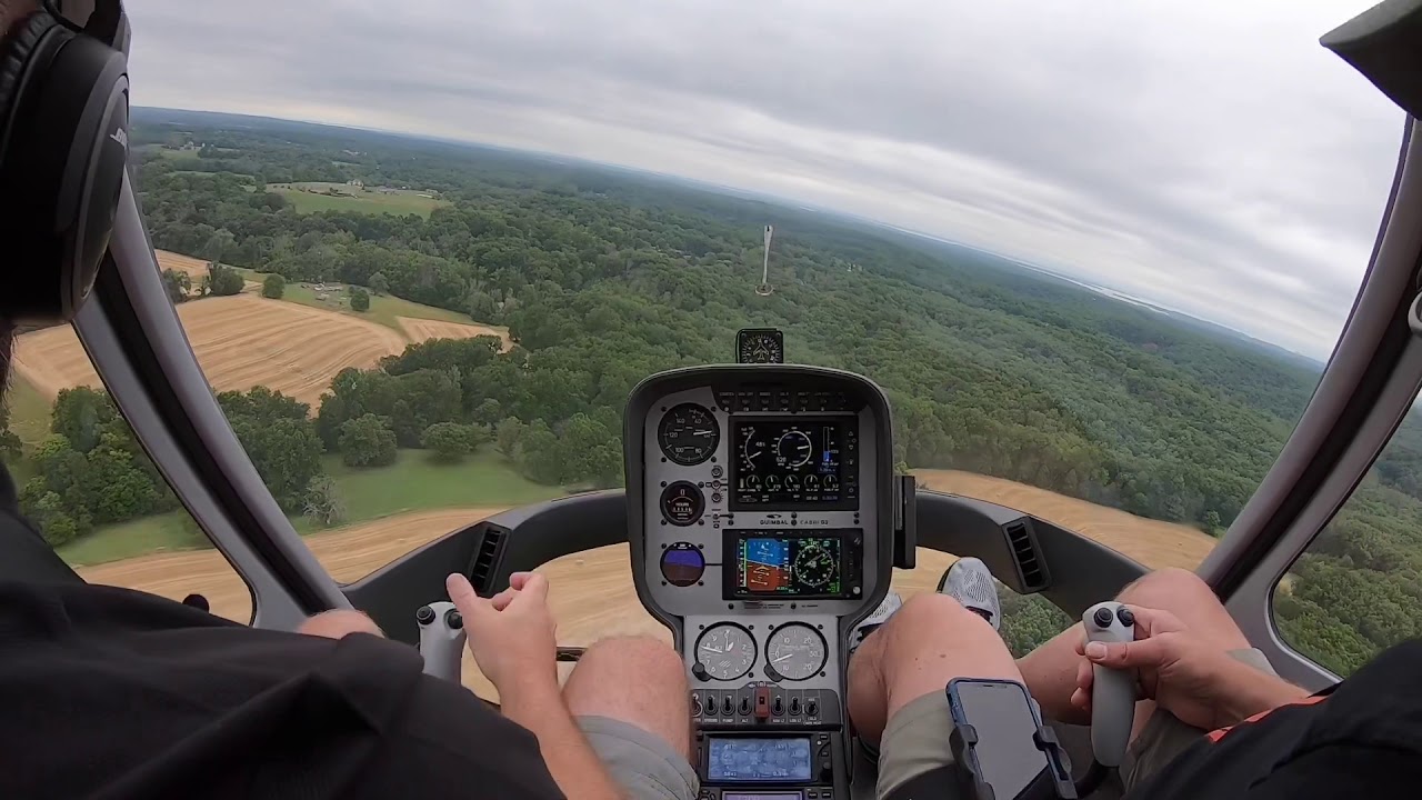 Steep Approach Practice in to Falston in the Cabri G2 Helicopter