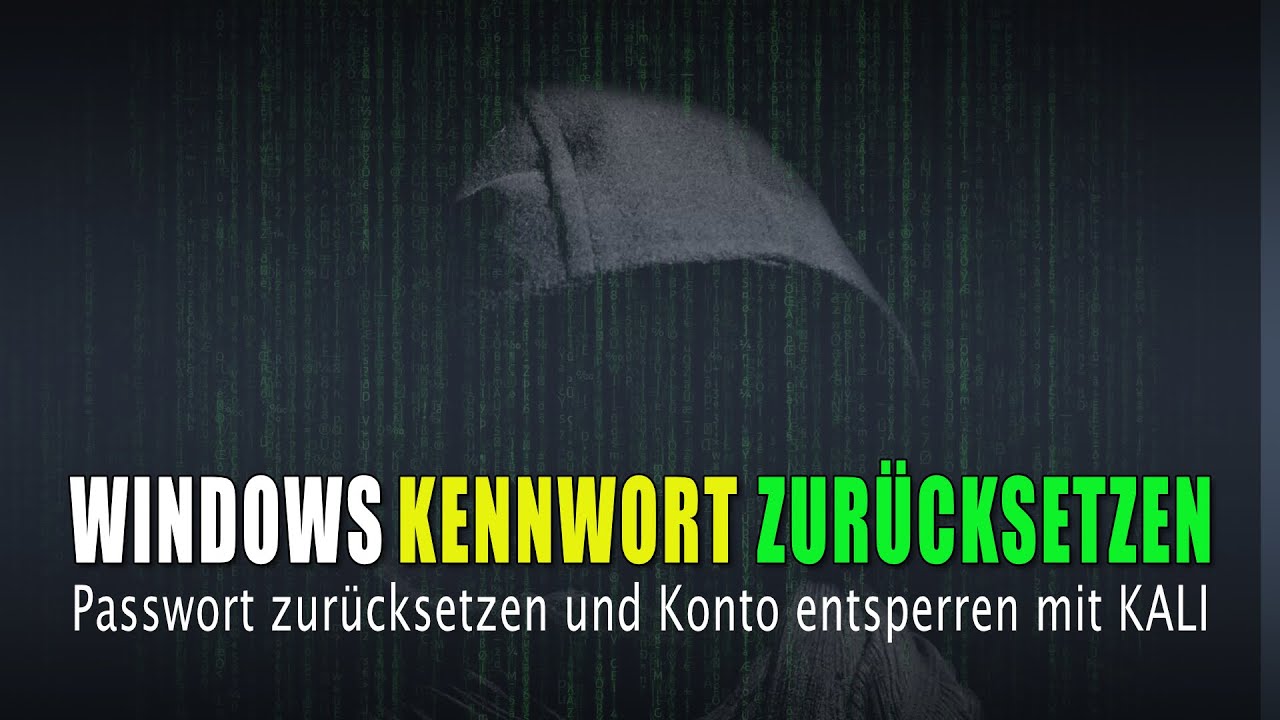 Windows-Kennwort zurücksetzen und Konto entsperren mit Kali Linux (Windows, Linux)