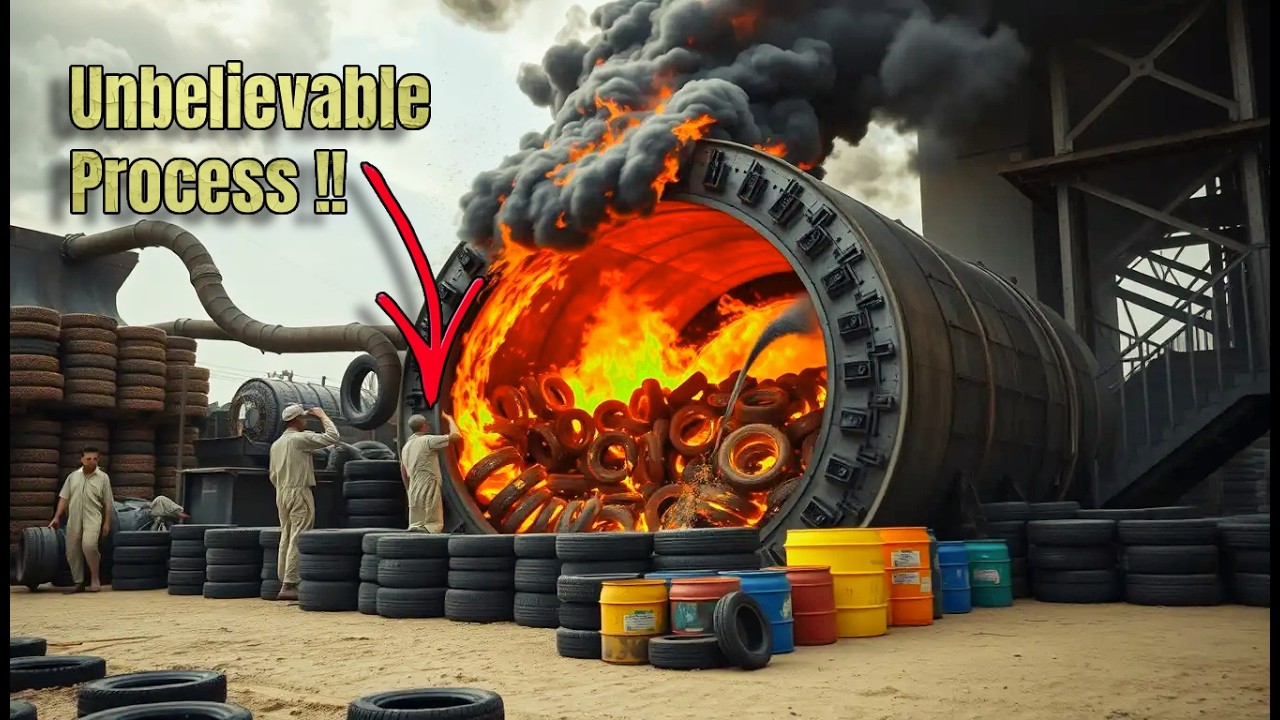 Waste Tyres Turned Into Million Dollar Oil! Watch in the video..