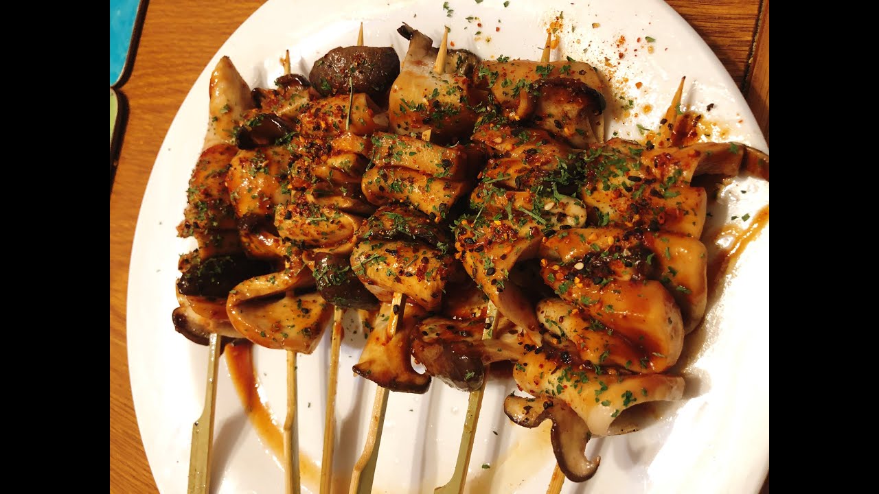 蔬食燒烤杏鮑菇串燒 King Oyster Mushroom Skewers