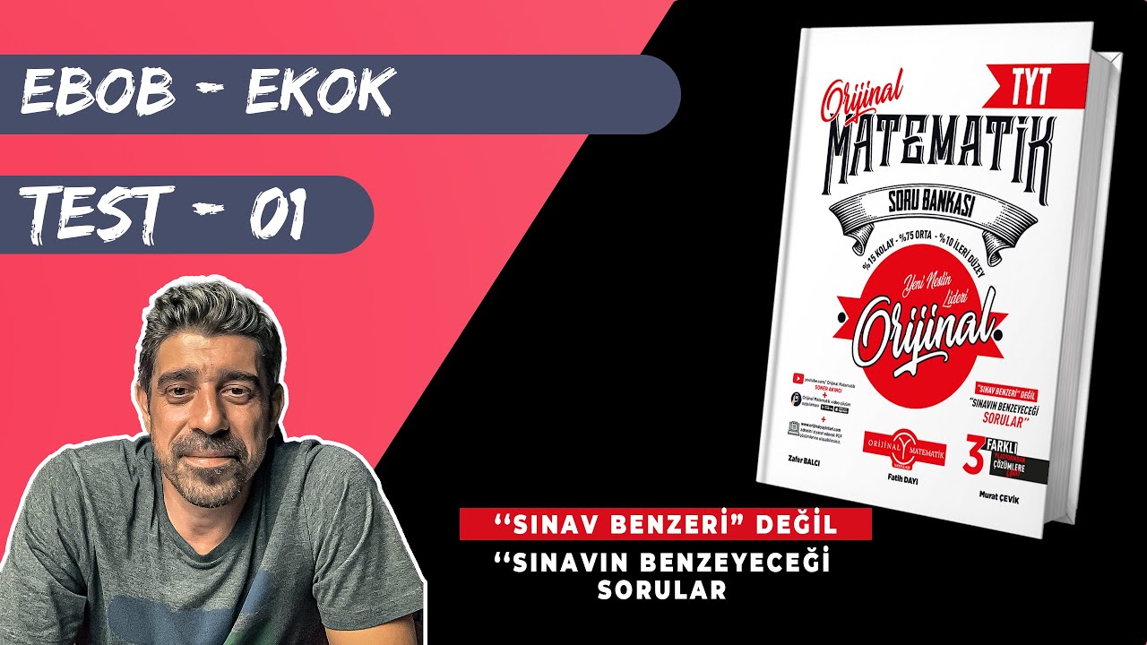 Ebob Ekok TEST 01 | ORİJİNAL TYT SORU BANKASI | #yks2024