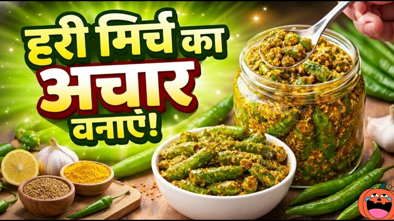 हरी मिर्च का अचार झटपट बनायें । Green chilli pickle which is prepared in 10 minutes 2026