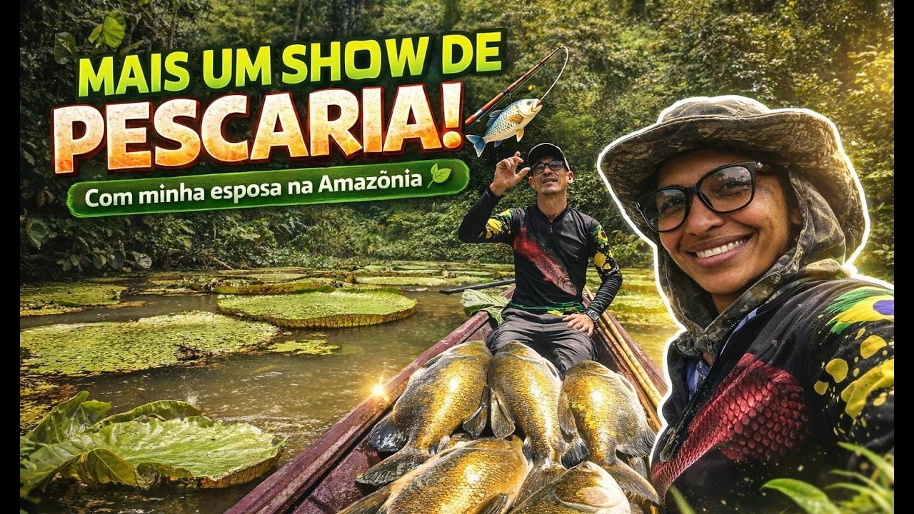MAIS UM SHOW DE PESCARIA COM MINHA ESPOSA NA AMAZ&Ocirc;NIA