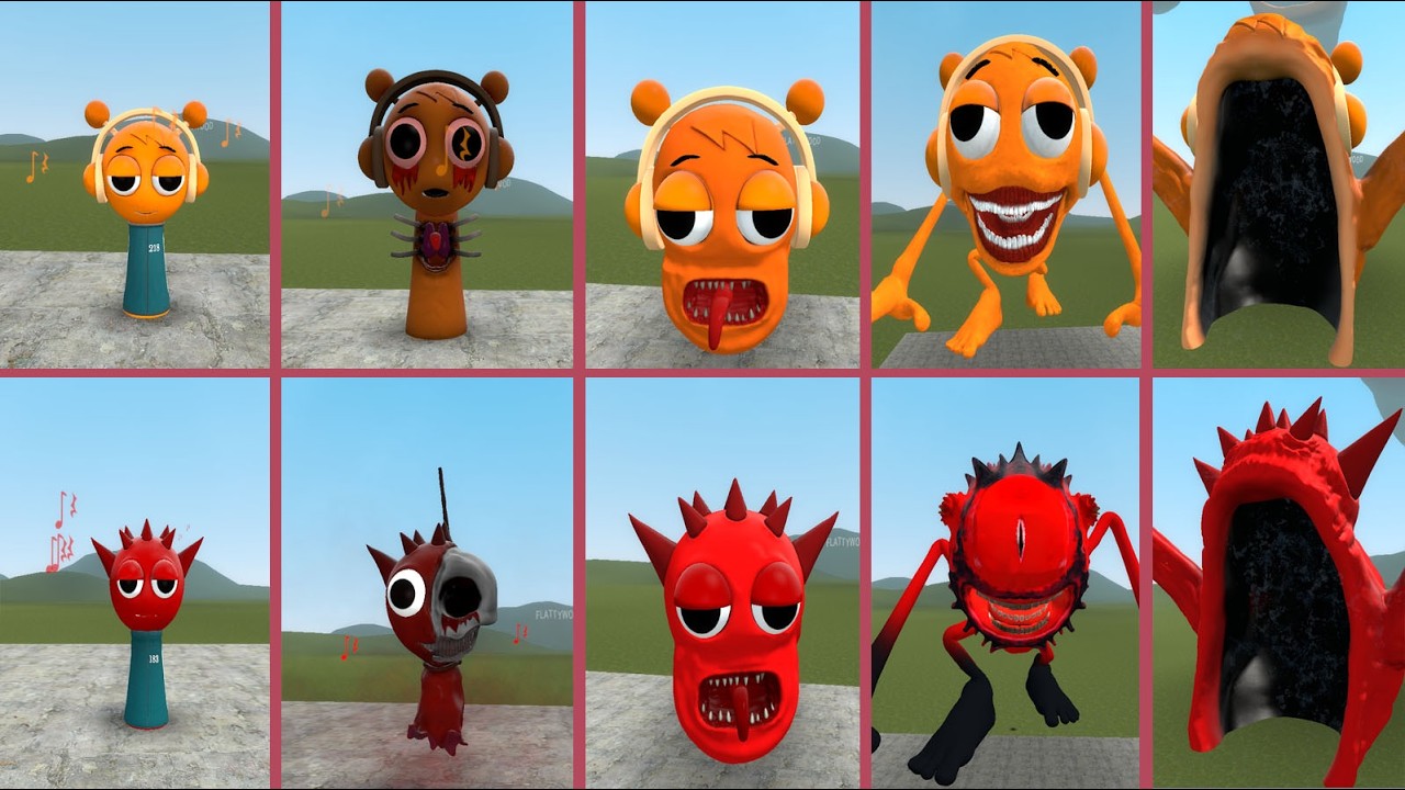 THE EVOLUTION OF RED SPRUNKI AND ALL OTHER SPRUNKI - WHO WILL WIN IN Garry's Mod?