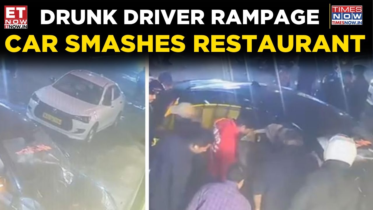 Shocking Bengaluru Crash: Drunk Driver Rams Car Into Restaurant, Watch The Viral Video | ET Now