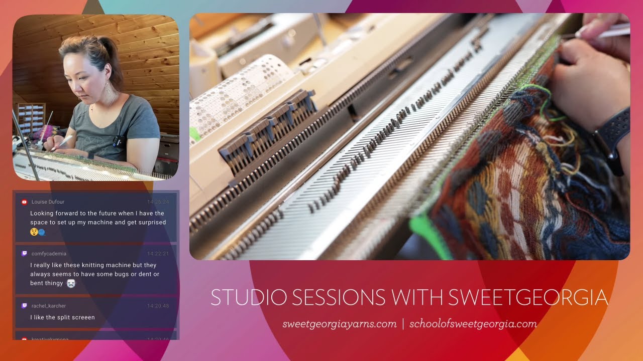 Studio Sessions // machine knitting the Stoodley jumper // June 2, 2023