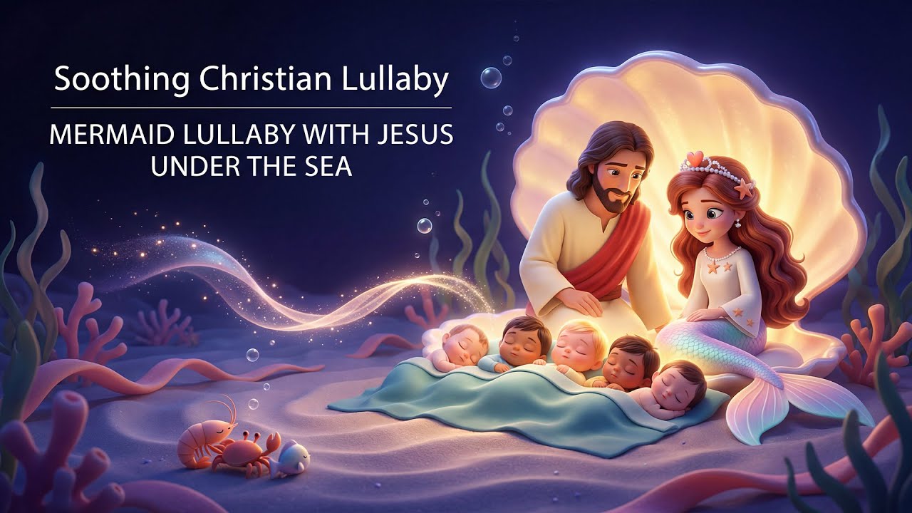 💤 Soothing Christian Lullaby | Mermaid Lullaby with Jesus Under the Sea | Peaceful Bedtime