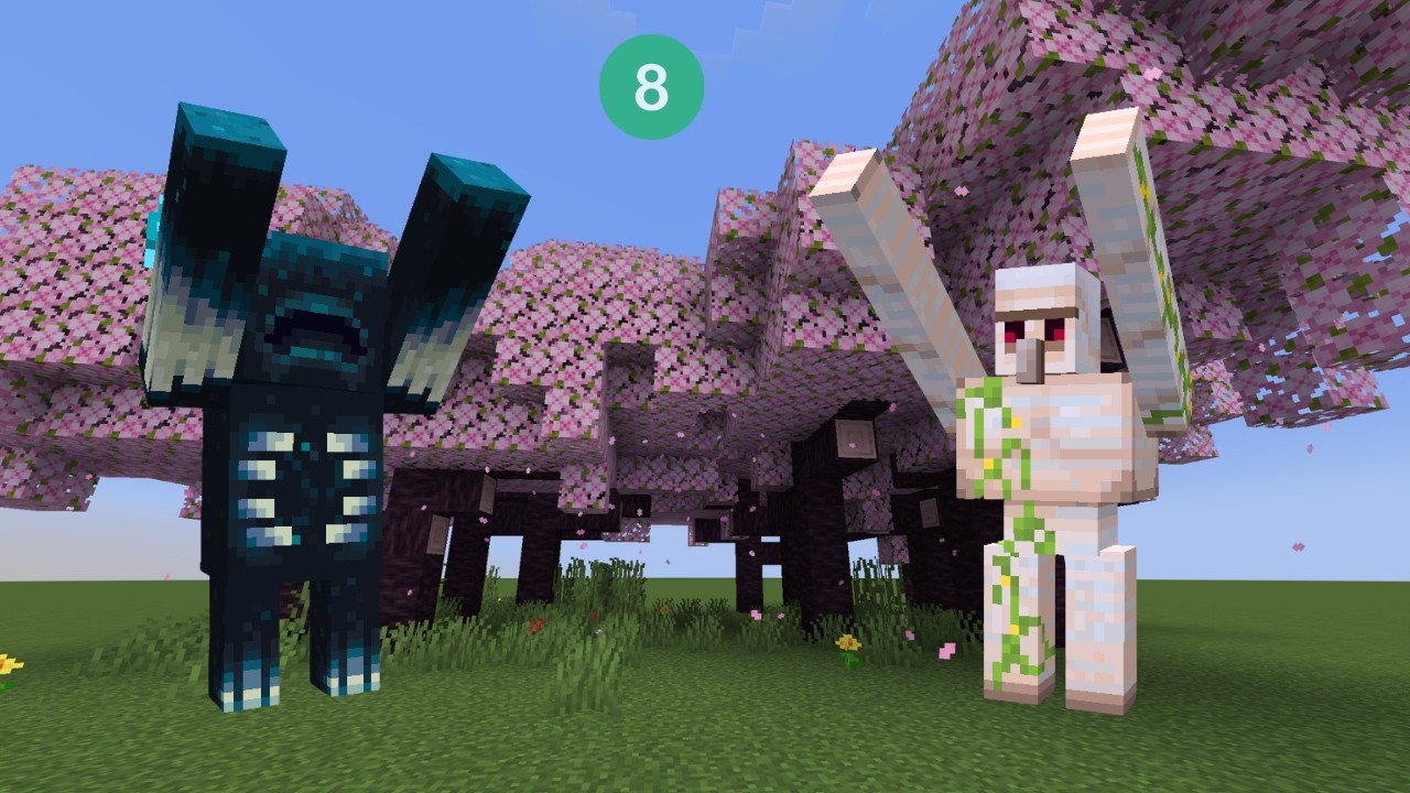 Warden vs 10 Golem Skyblock #8