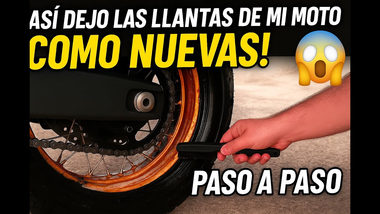 ¡Así dejo las llantas de mi moto como NUEVAS! 😱 Paso a paso