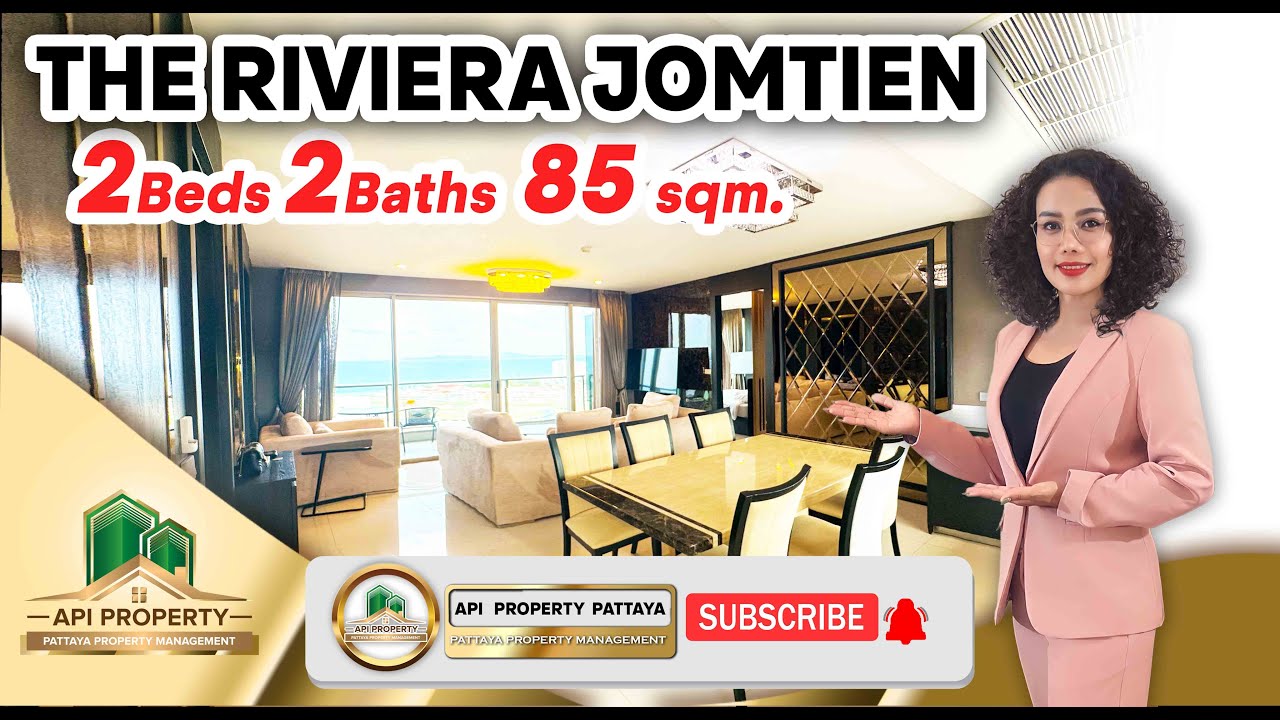 The Riviera Jomtien  2 Beds 2 Baths  85 sqm. Seaview  Corner Unit  ( Sale & Rent )