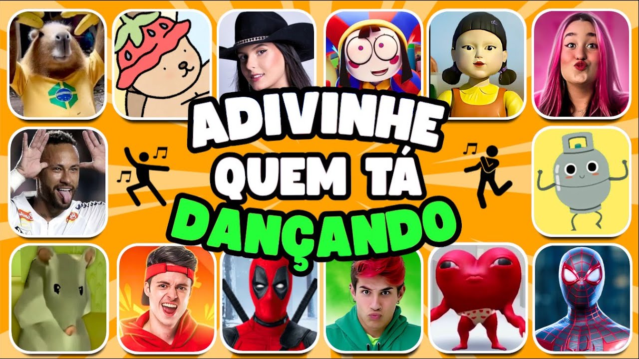 Adivinhe quem tá DANÇANDO 🕺🏻🎶 Neymar, Enaldinho, Rato Milton, Bobbie Goods, Emilly, Round 6, Ó u Gás