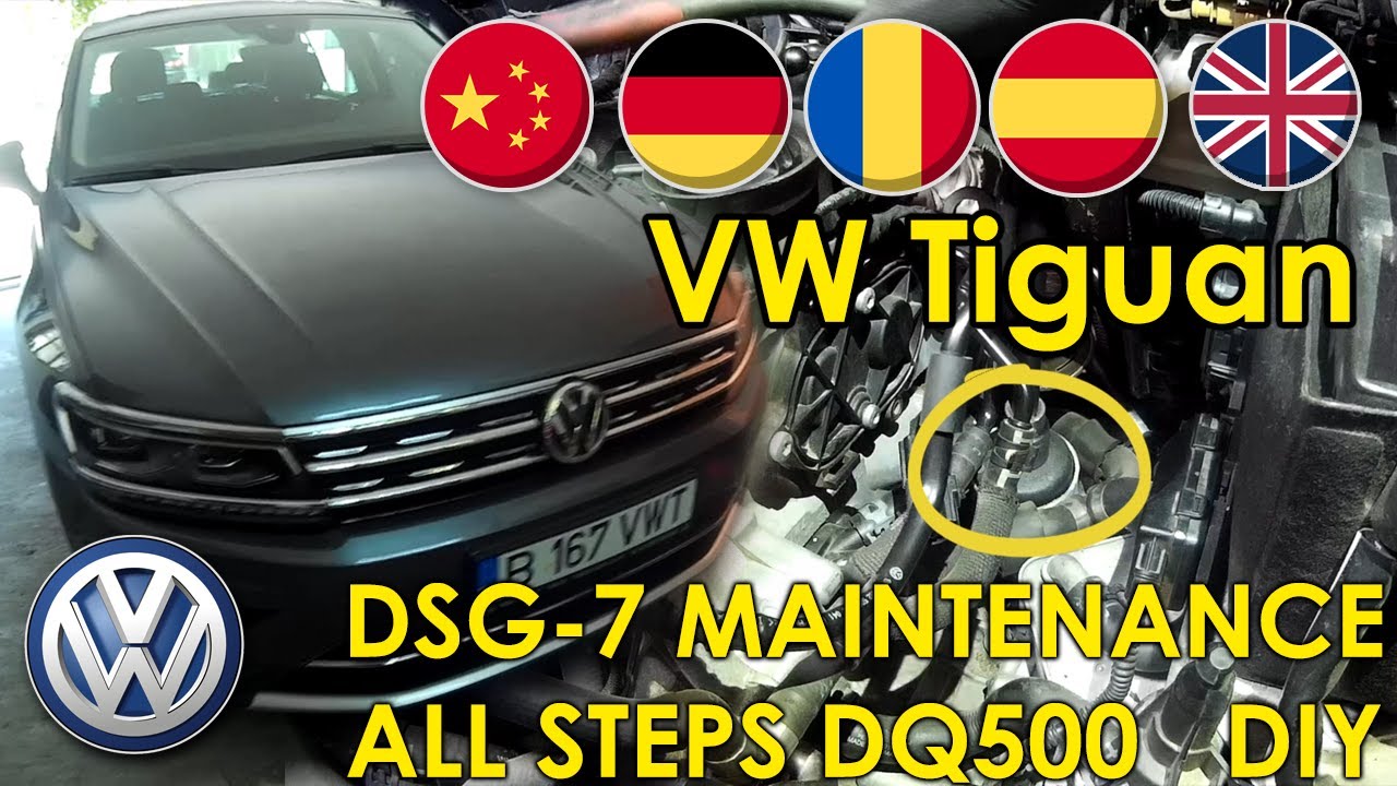 Замена масла и фильтра Volkswagen Tiguan 2018 DSG 7 своими руками, замена OBH DQ500 Audi Q3 TT RS