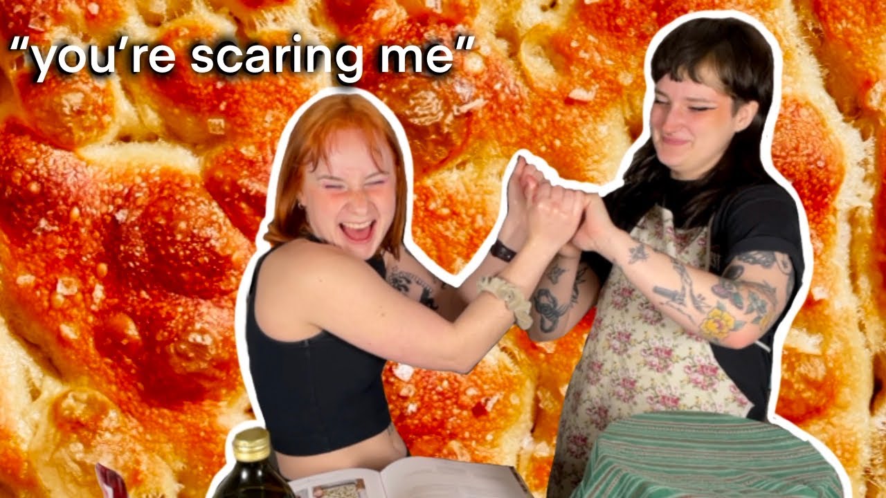 Two Goth bimbos get high and bake bread