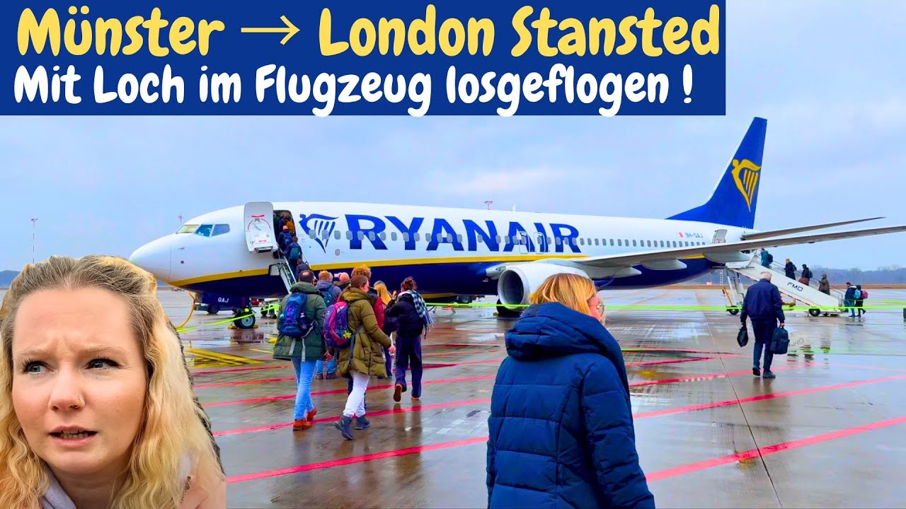 #1/ Ryanair Münster to London Stansted / Flight Report / Loch im Flugzeug / Hilton Kings Cross /Vlog