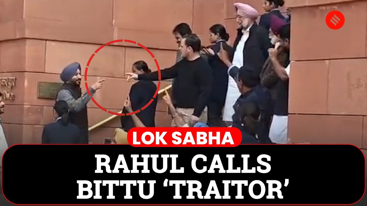 Rahul Gandhi, Ravneet Singh Bittu Trade Barbs During Parliament Protest | Parliament Session