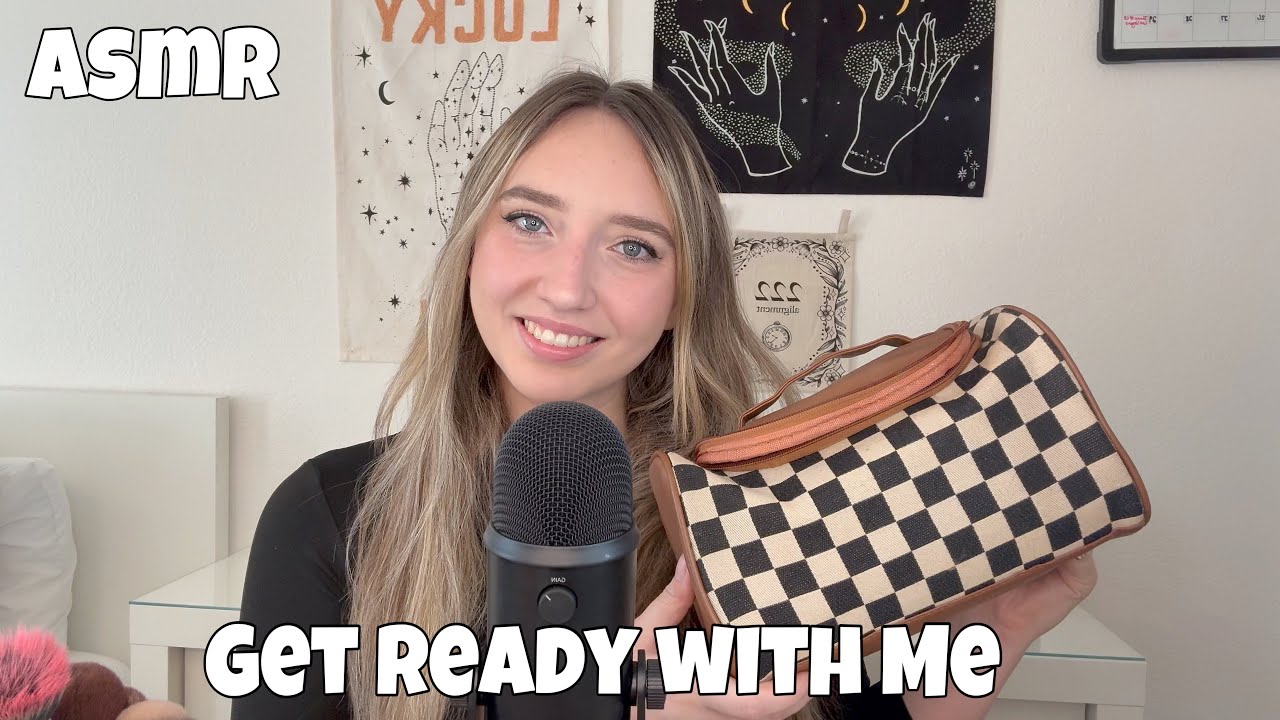 ASMR Get Ready With Me💄| whispered, tapping, makeup triggers