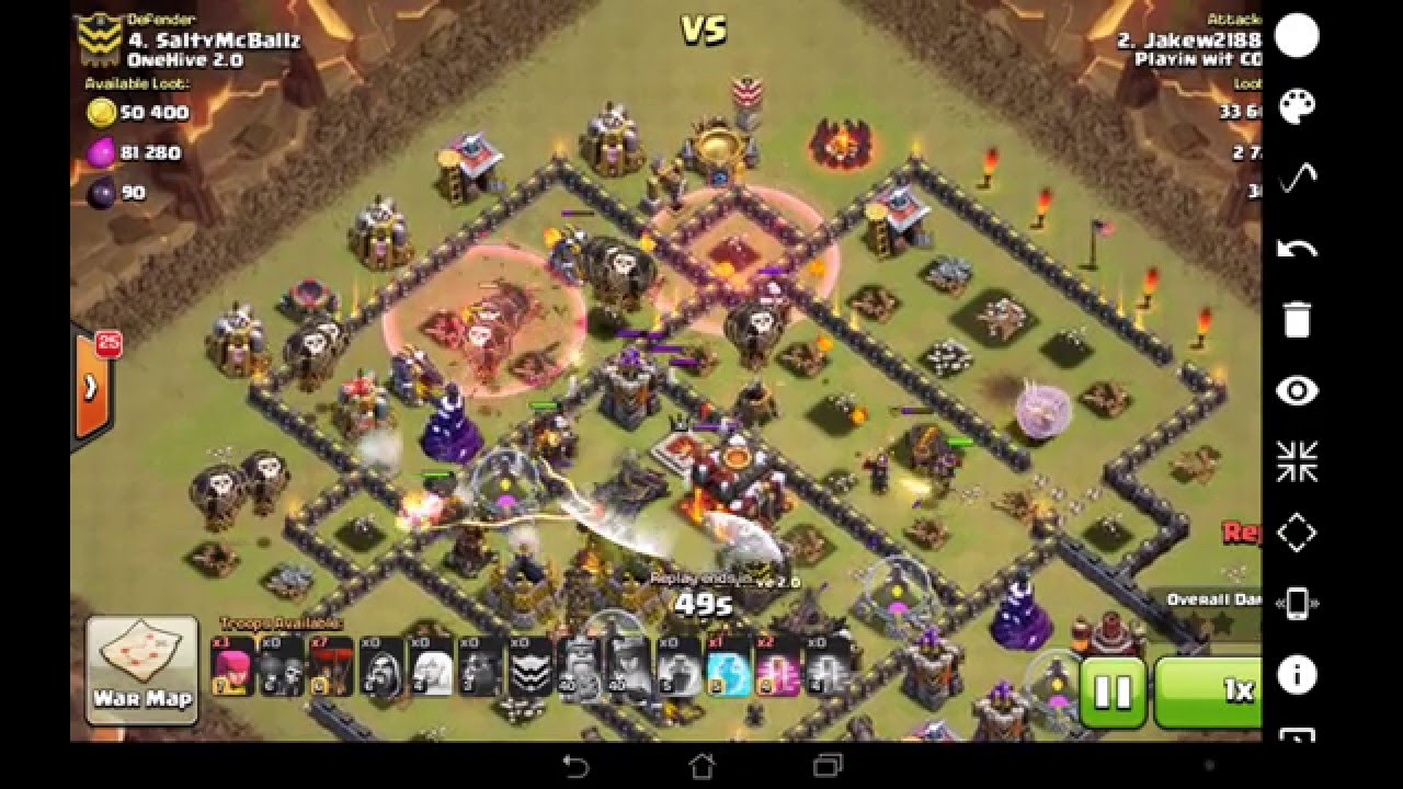 Just Visiting: Playin wit COC (inc TH10 3 Stars)