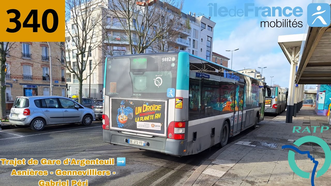 🚍BUS 340 (RATP) : Trajet à bord d'un MAN Lion's City NL255 N⁰9882 (Toute la ligne en Trajet Complet)