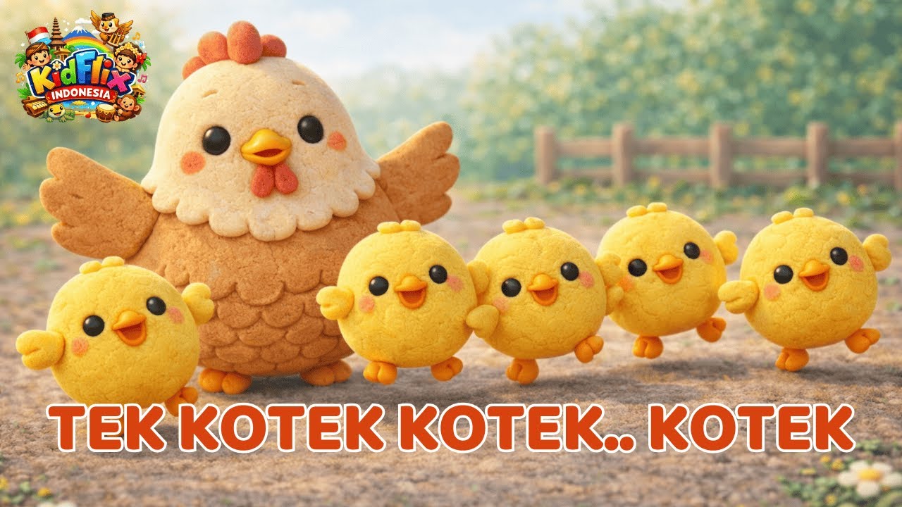 Tek Kotek Kotek Ayam 🐣 | Lagu Anak Indonesia Paling Cerita untuk Balita | KidFlix Indonesia