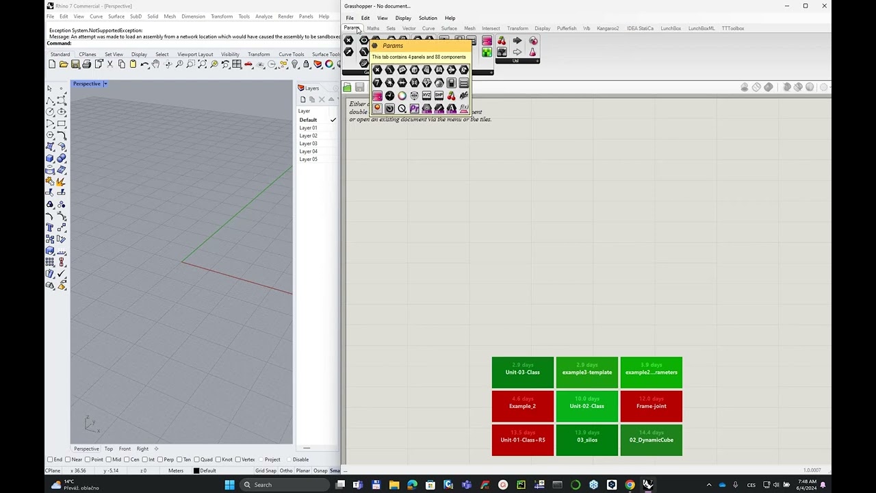 Grasshopper API link - how to import and calculate parametric connection model-part2