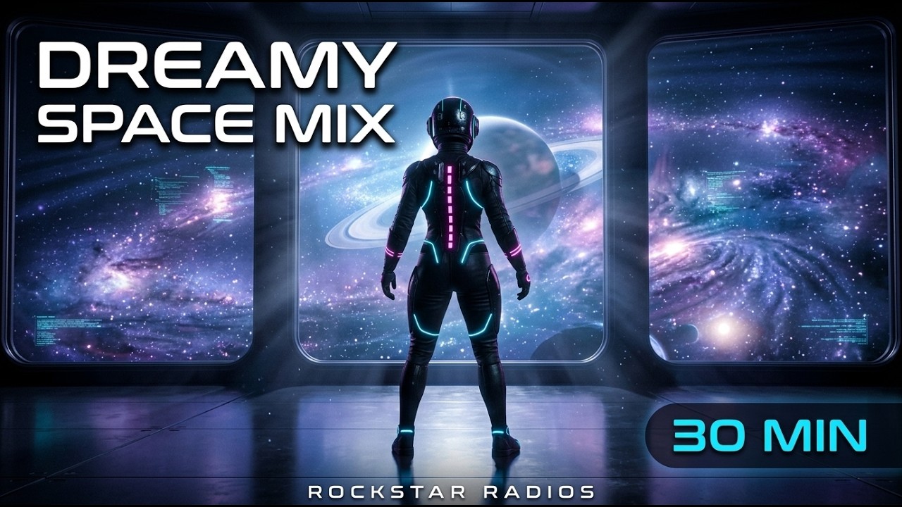 🌌 Dreamy Space Synthwave Mix | Ambient Futuristic Music for Relaxing & Study | CYBER DREAMS
