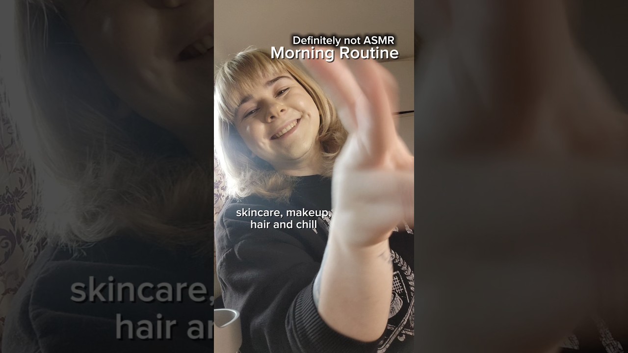 VERTICAL (secret) ASMR - Morning Routine, Skincare, Make-up, Hair Curling