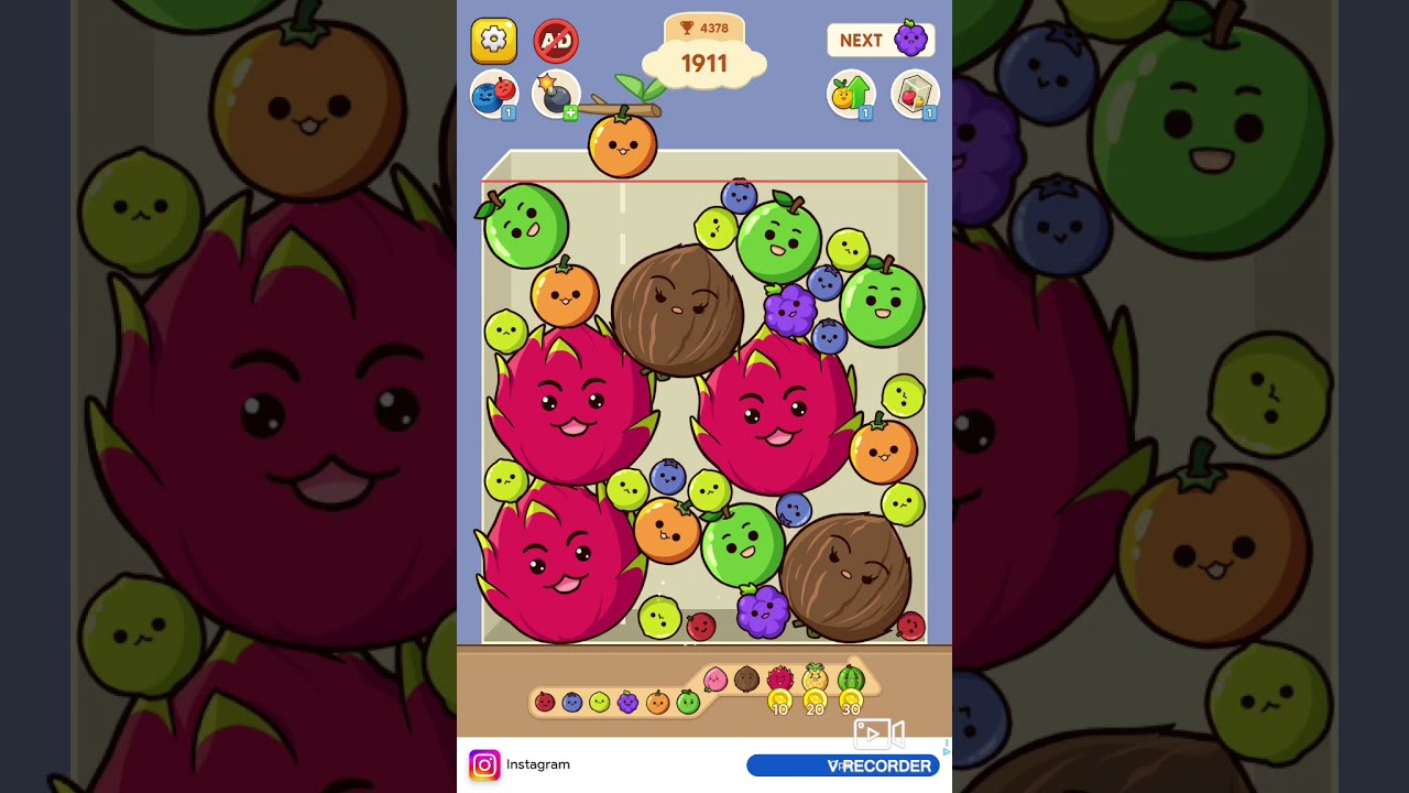 A Relaxing Game of Fruit Merge #nocommentarygameplay #fruitmerge #gameasmr
