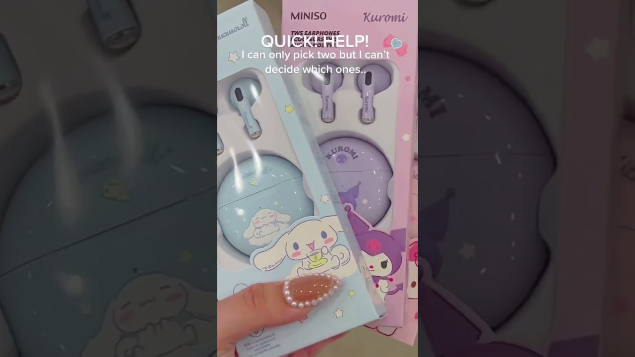 Miniso x Sanrio Bluetooth Headphones #sanrio #miniso #cinnamoroll #kuromi #hellokitty #headphones