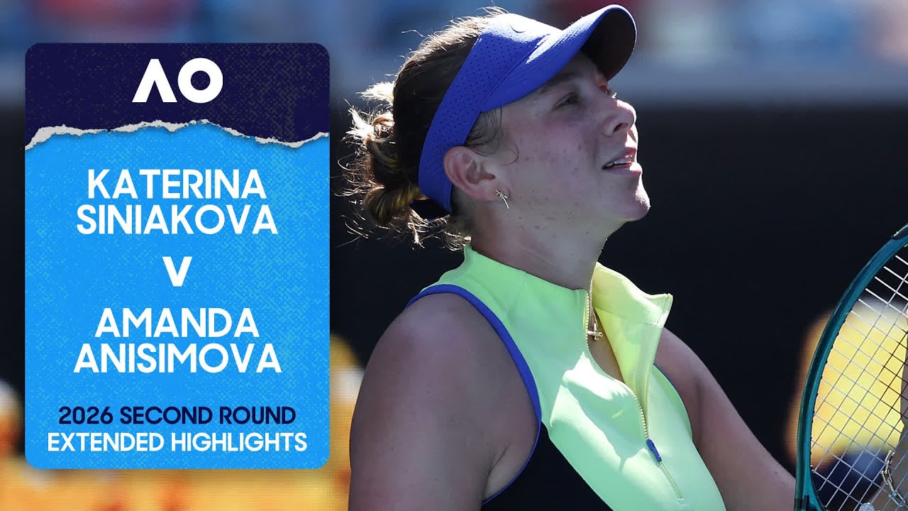 Katerina Siniakova v Amanda Anisimova Extended Highlights | Australian Open 2026 Second Round