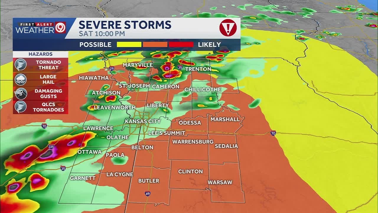 Tornado watch issued for the Kansas City metro; severe storms expected Saturday night