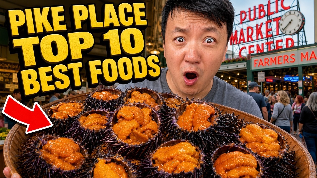 Топ-10 БЛЮД, которые ОБЯЗАТЕЛЬНО СТОИТ ПОПРОБОВАТЬ на ЗНАМЕНИТОМ рынке Pike Place Market в Сиэтле!