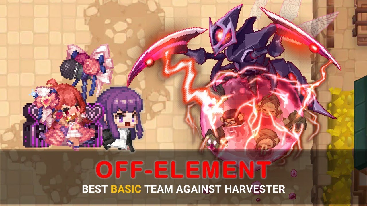 [Guardian Tales] Off-Element Fern Basic Team on Harvester | GR113 Night At the Gallery