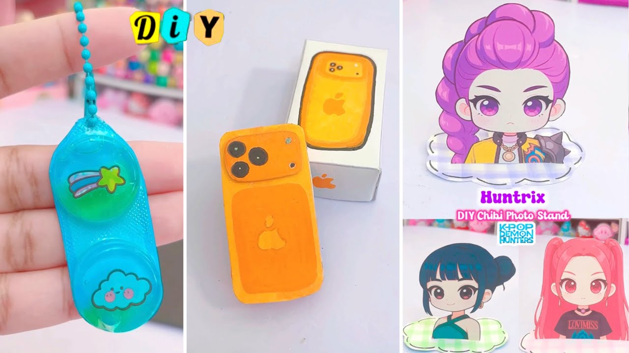 DIY Mini 17 pro iPhone / K-pop demon hunters easy craft ideas / Paper craft / 5 minutes crafts 