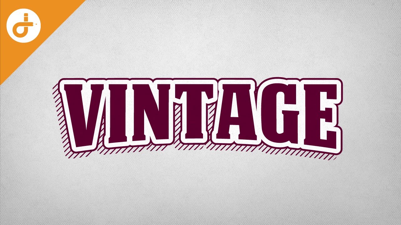 Text Style in Illustrator, Graphic style Tutorial -  Vintage, Retro Style