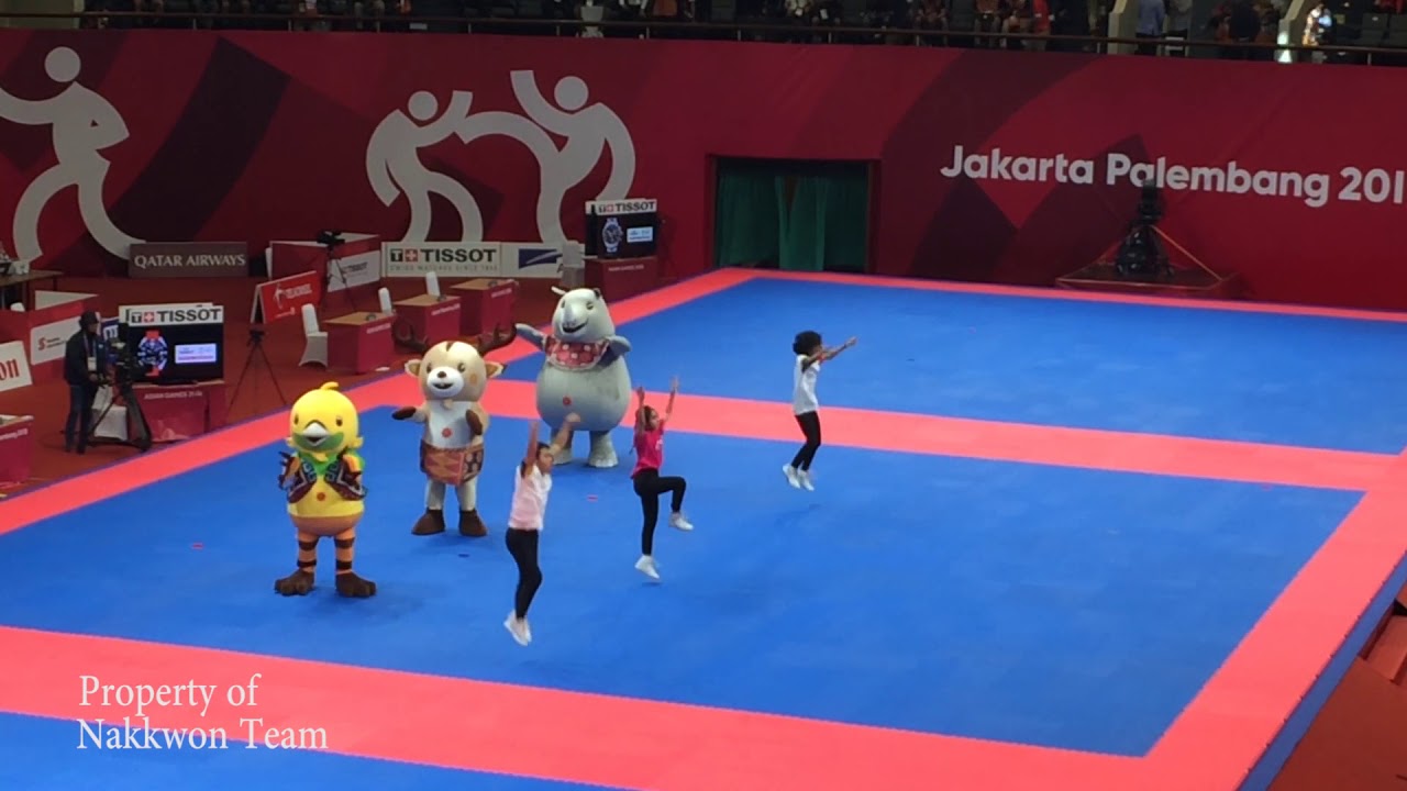 Aksi Lucu, Maskot Asian Games 2018; Bhin Bhin, Atung & Kaka Perform JANGER PERSAHABATAN