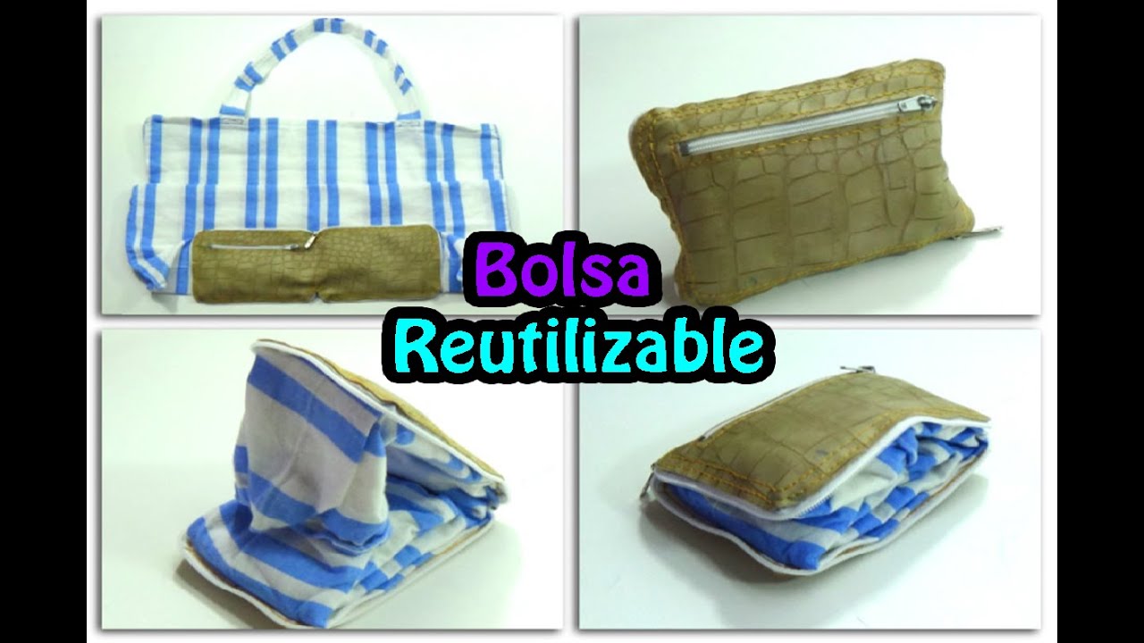 Como hacer Bolsa reutilizable y compactable (Reciclaje) Ecobrisa.