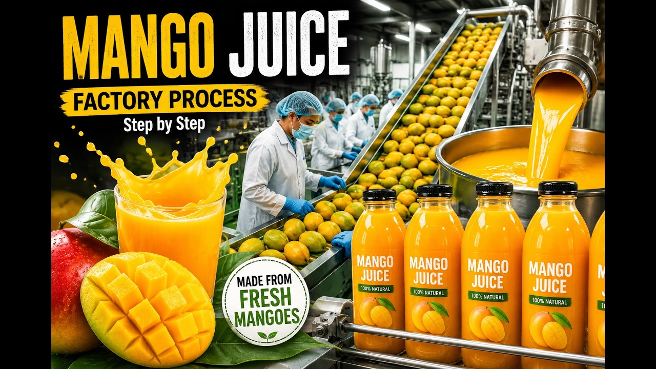     How Mango Juice Is Made | Complete Factory Production Process