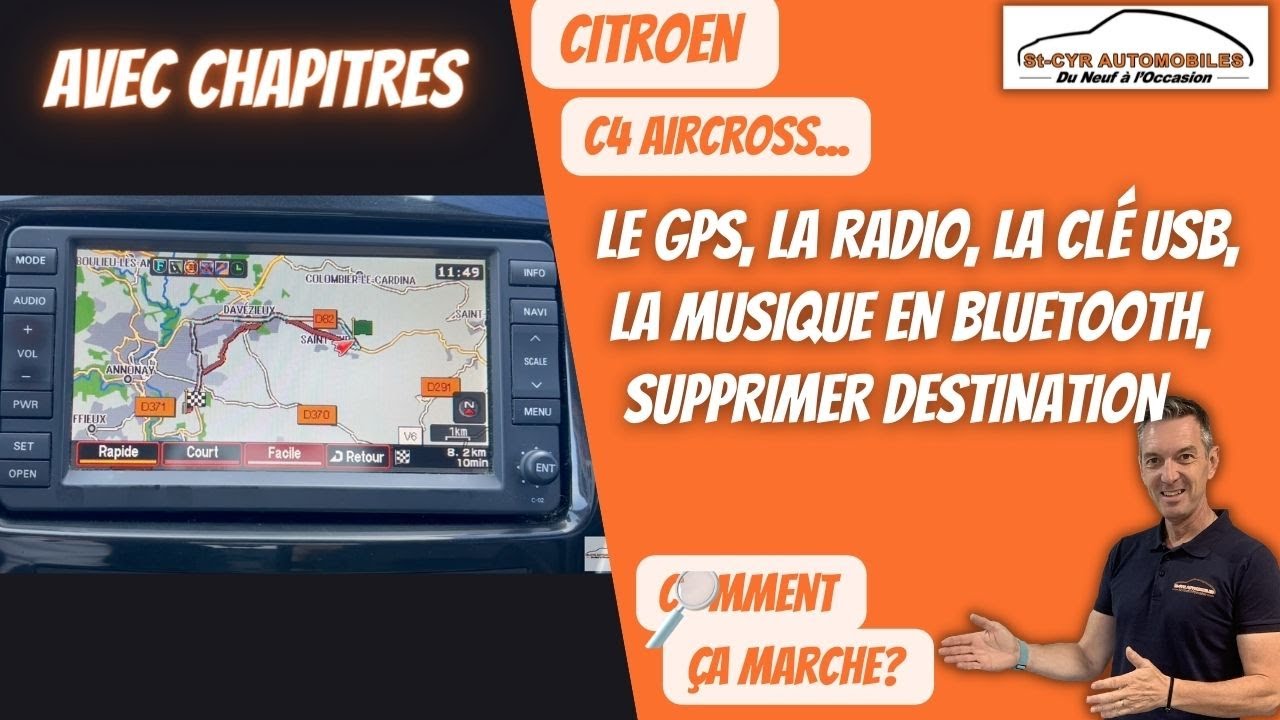 Citroen C4 Aircross, 4008,Mitsubishi...Guide complet GPS, radio, Bluetooth, paramètres essentiels…