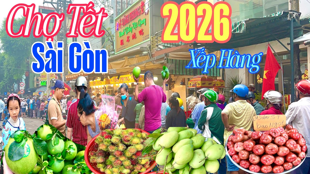Quá Khủng Chợ Tết Sài Gòn Xếp Hàng V.ịt Quay ,Chợ Hoà Bình Người Hoa Người Khóc Người Cười 25 Tết 