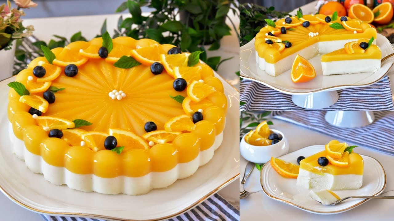 حلويات بارده صيفيه منعشه (حلا السميد والبرتقال) Semolina sweets with orange