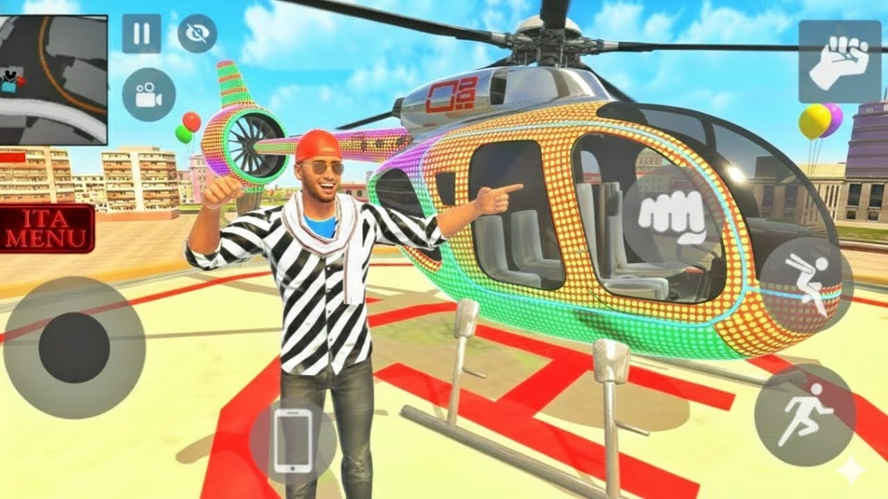 Modified Franklin Helicopter🚁 Gangster Life inIndian Streets | Open WorldGame game forandroid ❤️