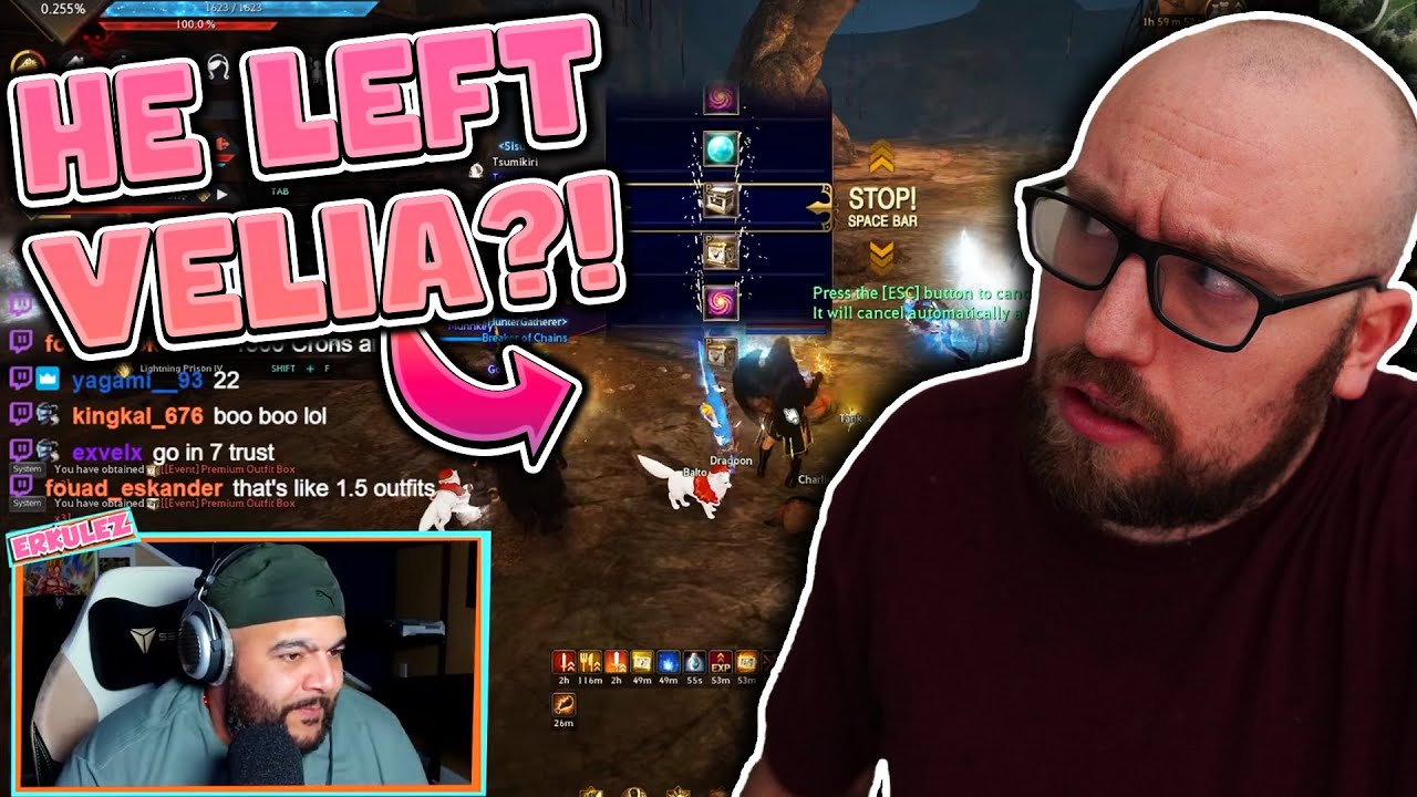HE LEFT VELIA TO GRIND?! | Black Desert P2W Cron King Erkulez React