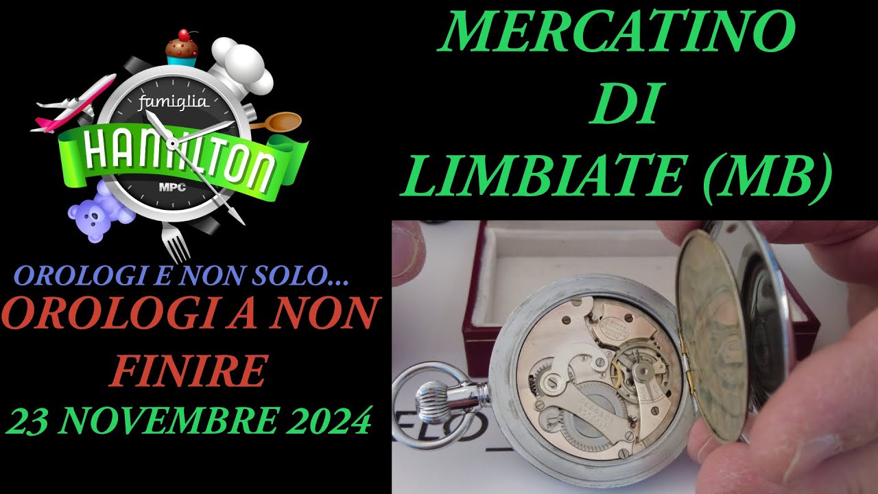 Orologi a non finire al Mercatino di Limbiate (MB) 23 Novembre 2024