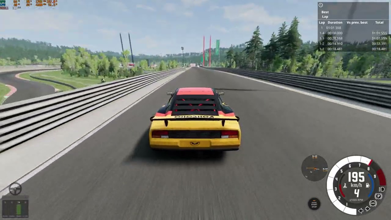 Bolide 350 Club Racer hotlap - 1.31.946 - Hirochi Raceway Long Race Circuit // BeamNG Drive